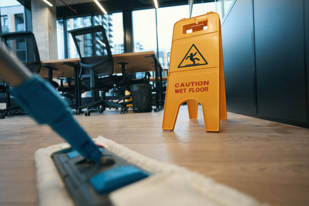 cleaning office buildings